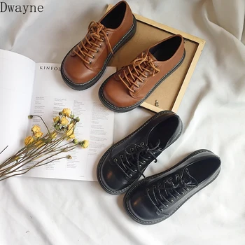 

2019 new England low help Martin shoes big head doll round head single shoes Japanese Harajuku style leather shoes women