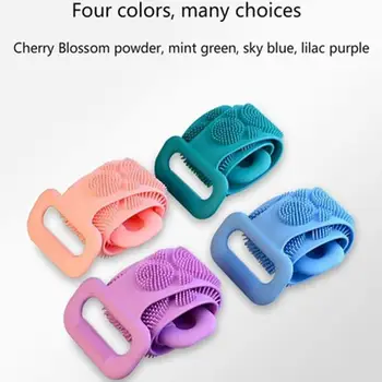 

Universal Tpe Silicone Bath Towel Rubbing Towel Artifact Double-Sided Long Handle Mud Rubbing Massage Bath Skin Clean