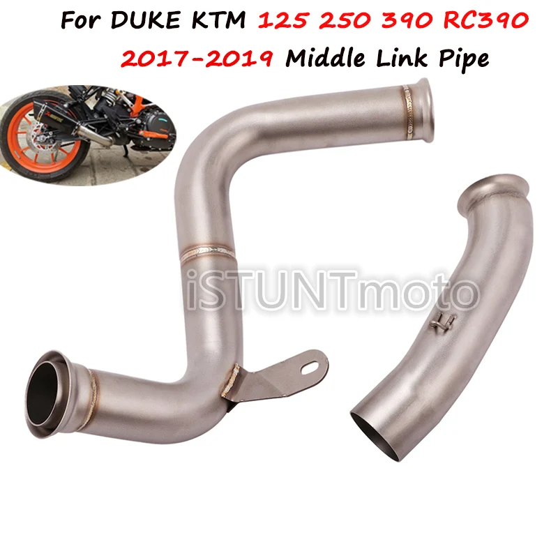 

Slip On For KTM 125 250 390 DUKE 125 250 390 RC390 2017 2018 2019 Motorcycle Exhaust Escape Modified Connection Middle Link Pipe