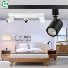 Промышленный GU10 Трековый светильник, фазовый Регулируемый потолочный светильник для магазина одежды, гостиной, беспроводной точечный светодиодный светильник в виде рельса