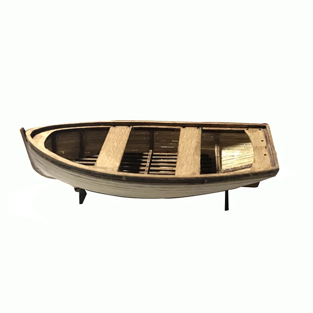 1/24 Life Raft Small Wooden Boat Model Mahogany Core DIY Handmade