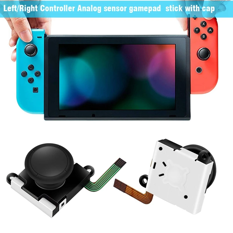Две упаковки аналогового 3D джойстика Joy Con Замена для переключателя, левый джойкон правый переключатель Joy Con контроллер полный Ns ремонт