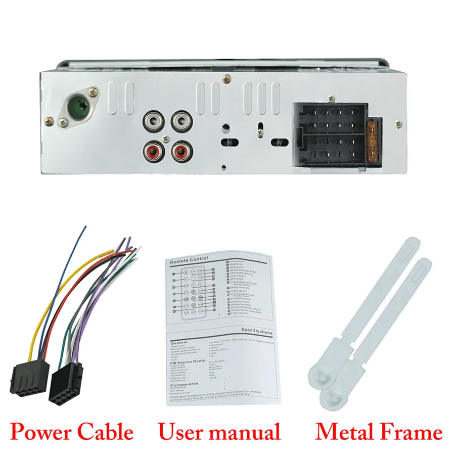 1 DIN 12V автомобильный MP3-плеер Bluetooth стерео Aux USB/TF/FM/радио 87,5-108,0 МГц