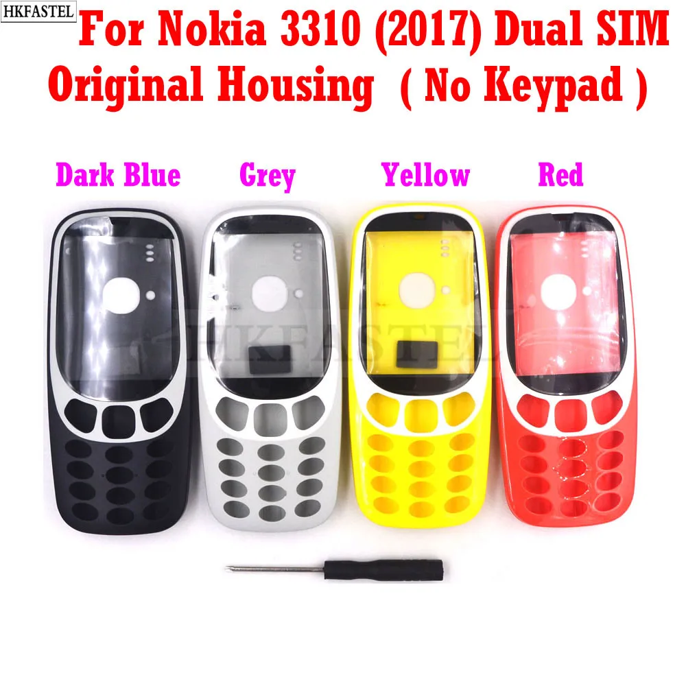 HKFASTEL новый оригинальный корпус для Nokia 3310 2017 с двумя SIM-картами мобильный телефон