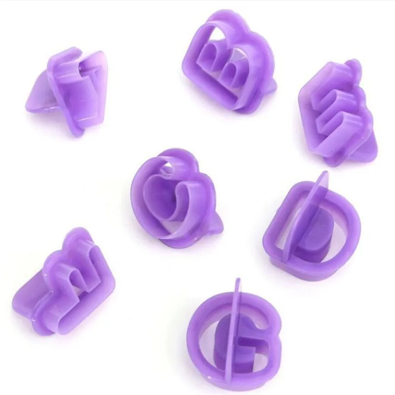 40PCs Plastic Alphabet Letter Number Fondant Cake Biscuit Baking Mould Cookie Cutters and Stamps Cake DIY Alphabet Mold Tools
