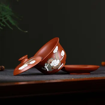 

Tea Set Modeling Clay Painted Large Size Three-force Bowl Cup Manufacturers Direct