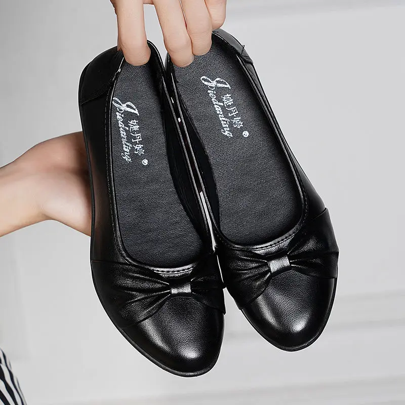 Women's Shoes Single Shoes Women's Casual Old-age Shoes Women's Soft-soled Non-slip Comfortable Pump Shoes Wedge Heel Work Shoes