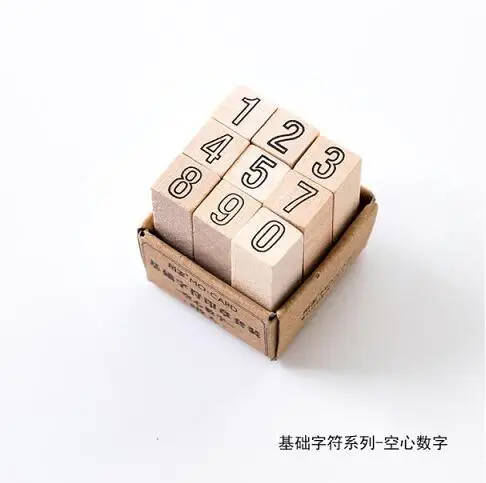 1 комплект винтажные буквенные цифры штамп с персонажем DIY Деревянные и резиновые штампы для скрапбукинга канцелярские украшения Стандартный штамп - Цвет: Красный