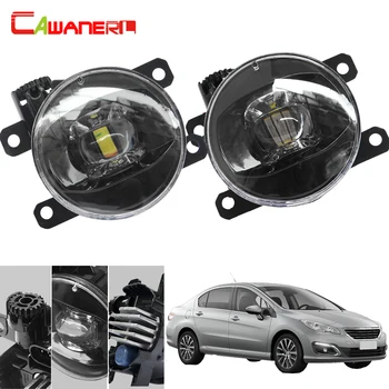 

Cawanerl For Peugeot 408 2017 2018 Car Front Bumper Fog Light Assembly 4000LM Lens LED Bulb Devil Eye Daytime Running Light 12V