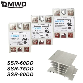 

solid state relay SSR-60DD SSR-75DD SSR-80DD actually 3-32V DC TO 5-60 DC SSR relay solid state heat sink radiator