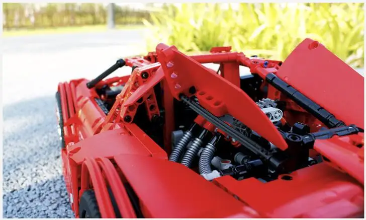 13085 форма King MOC Technic серия RC автомобиль супер гоночный автомобиль 1:8 модель дистанционного управления Строительный блок кирпичные игрушки подарок для детей