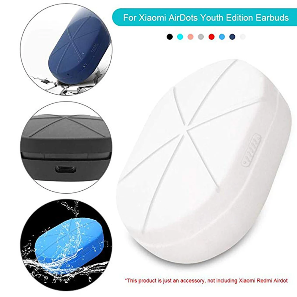 Portefeuille Bluetooth беспроводной чехол для наушников Xiaomi Airdots& Red Rice AirDots ТПУ силиконовый чехол для наушников Защитный чехол