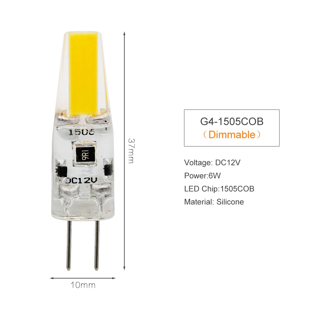 2 шт./лот светодиодные лампы G4 Mini 3 Вт 5 6 DC12V 3014 2835 5730 SMD COB сменные галогеновые