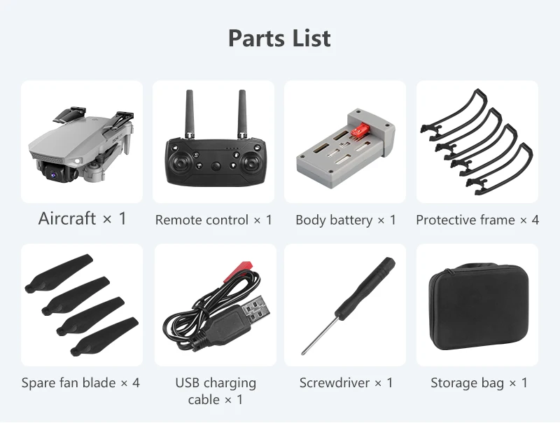 E88 Foldable 4K Mini Drone With RC Quadrocopter With WIFI FPV Wide Angle HD Camera Helicopter Height Keeping Drone Toys Boy Gift