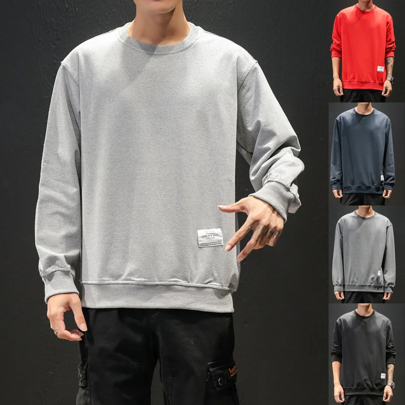 Прямая поставка серый черный цвет Мужские толстовки Осенние свитшоты 2019