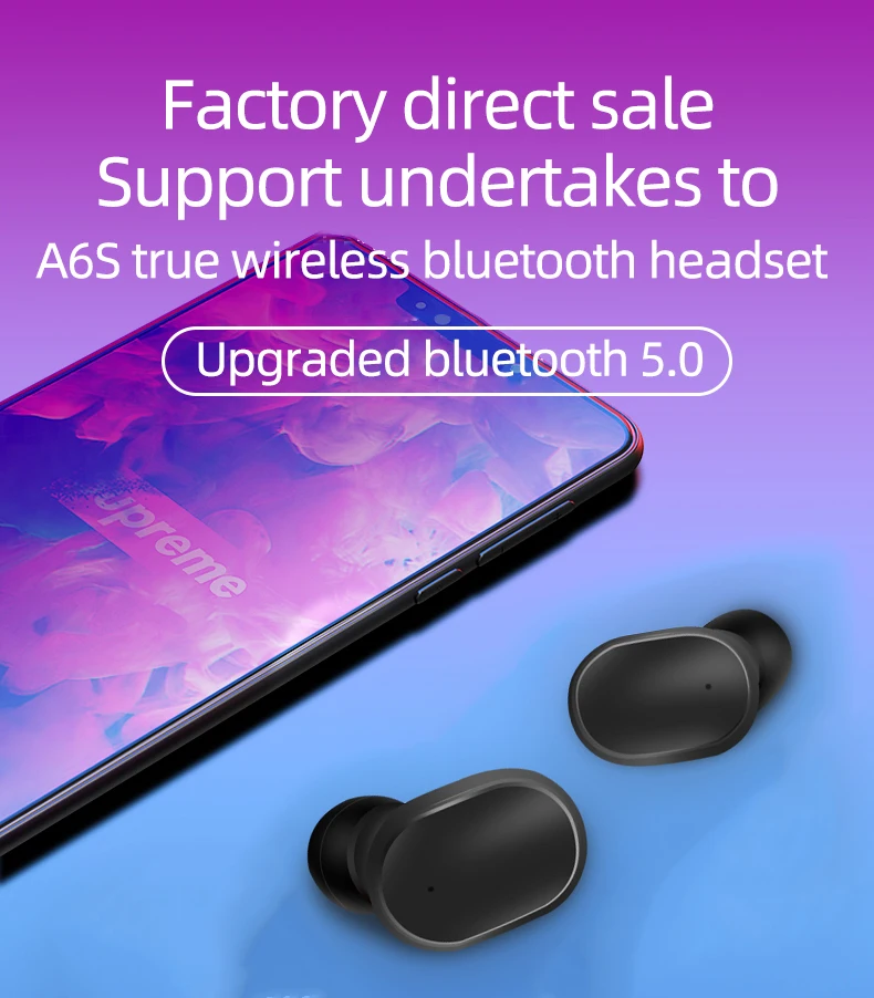 Беспроводные наушники Bluetooth 5,0 TWS для Xiaomi Redmi aridots, наушники с шумоподавлением, микрофон для iPhone huawei samsung A6S