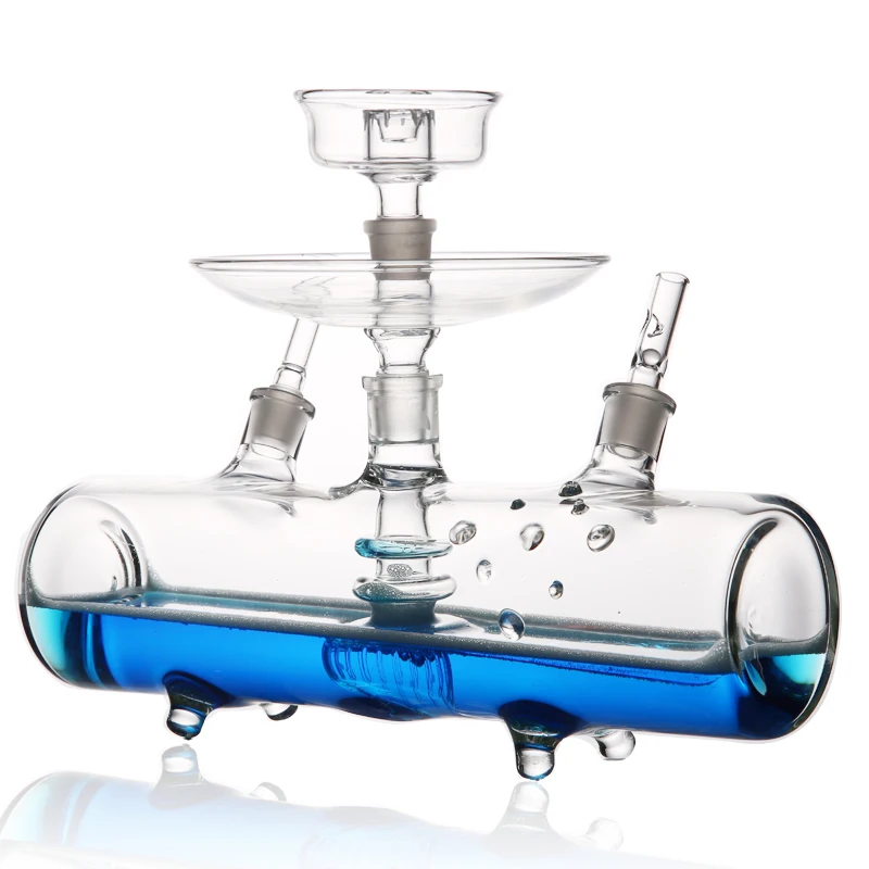 

HOOKAH HY MP5 tank glass hookah shisha with ash tray metal charcoal holder metal hose set high quality chicha for lavoo narguile