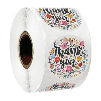 

500Pcs Roll-packed Floral Tags Lovely Delicate Pretty Thank You Tags for Invitations