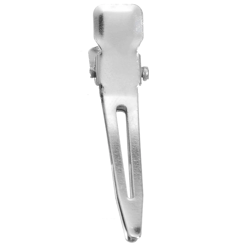 Mayitr 50pcs Hair Alligator Clips  DIY Silver Flat Metal Single Prong Alligator Hair Clip Barrette For Hair Style Tools