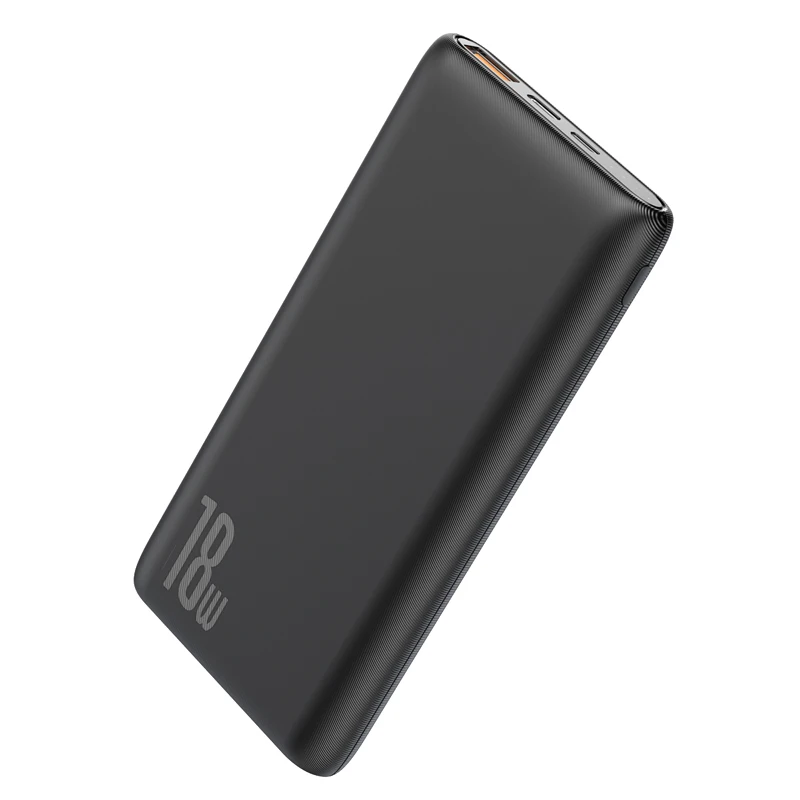 Baseus 18 Вт USB PD power Bank 10000 мАч для iPhone Xiaomi Dual-Way Quick Charge 3,0 power bank портативное зарядное устройство - Цвет: 18W POWER BANK BLACK