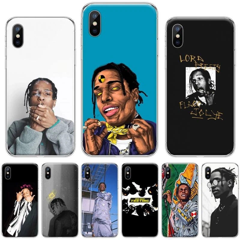 ASAP Mob Asap Rocky Rapper Phone Case For iphone 12 5 5s 5c se 6 6s 7 8 plus x xs xr 11 pro max funda coque cover iphone 8 case