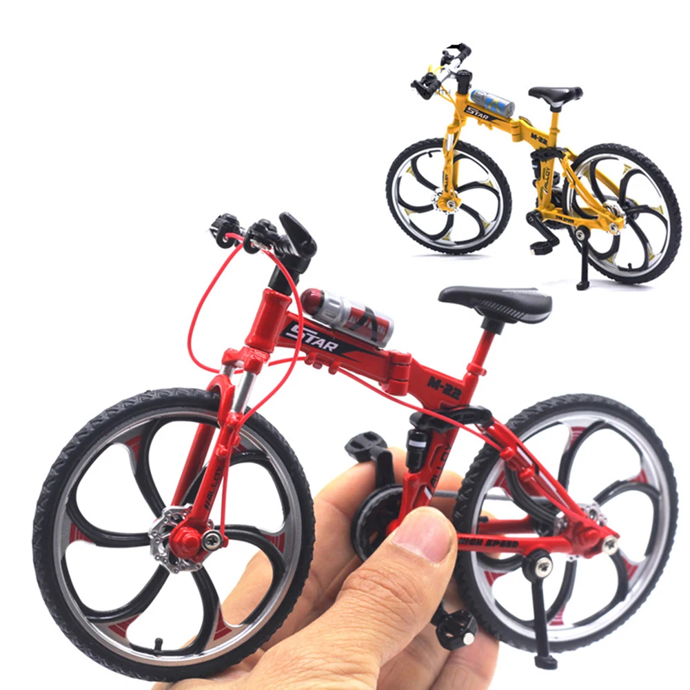 Детский 1/10 масштабный мини-велосипед, игрушка для моделирования, складной сплав, мини MTB гоночный велосипед, модель, детская игрушка, украшение, подарок, декор для кукольного домика