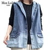 Max LuLu 2022 Korean Designer New Autumn Women Casual Denim Waistcoats Ladies Vintage Loose Vests Oversized Sleeveless Clothes ► Photo 1/6