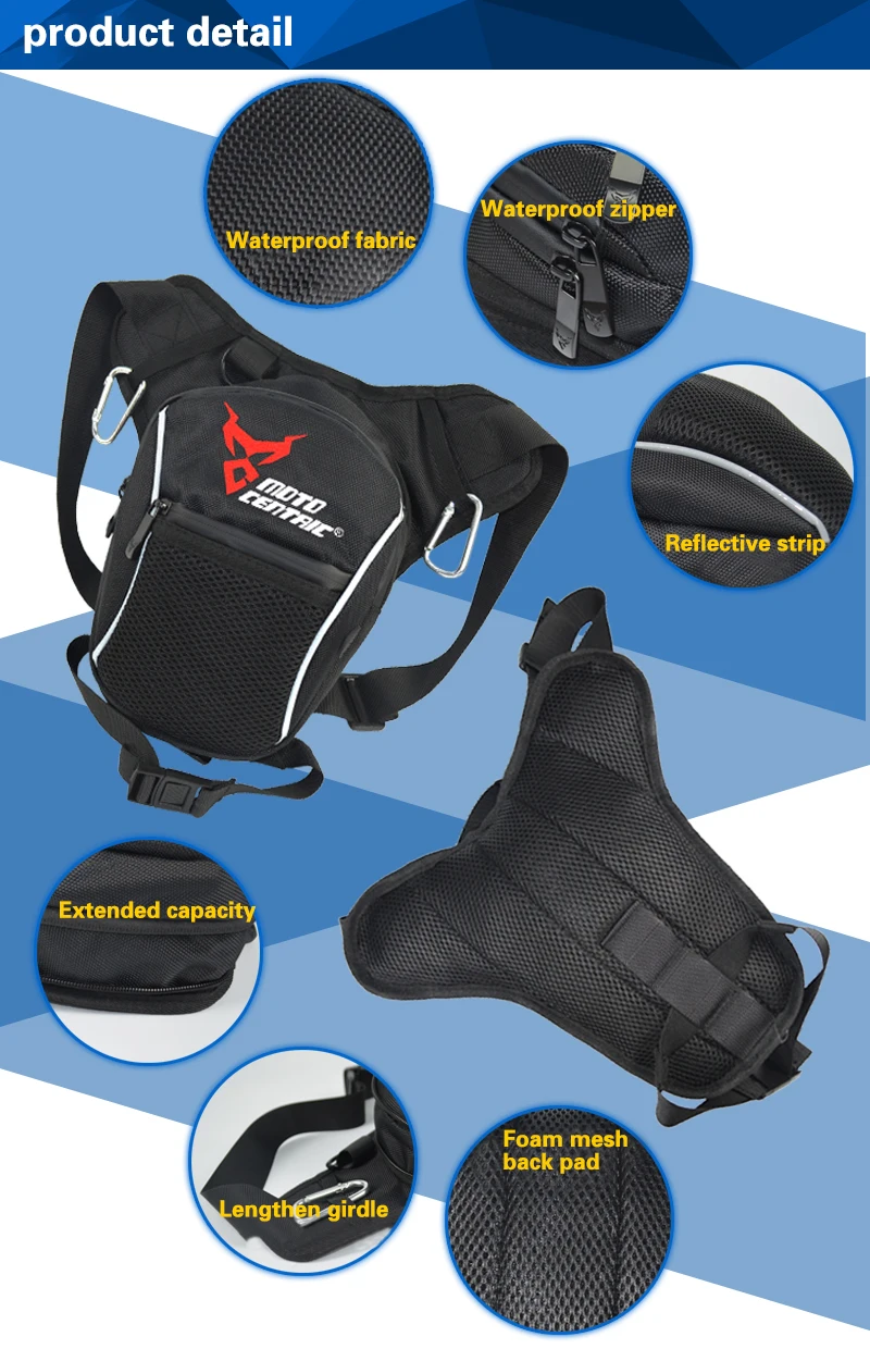 Black Fashion Motorcycle Drop Leg Bag Waterproof Nylon Motorcycle Bags Outdoor Casual Waist Bag Motorcycle Motorbike Bag (8)