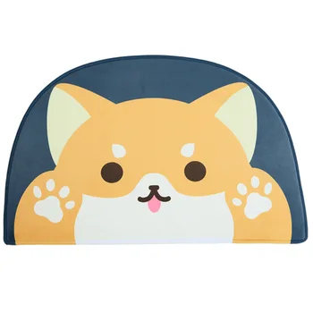 

Anti-slip Semicircle Bath Mats Absorbent Bath Carpet Floor Mat Washable Door Mat Modern Doormat Mats Home Floor Entrance Tapete