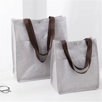 

Shopping Tote Check Plaid Female Flax Canvas Shopping Bags Shoulder Bags Durable Women Student Cotton Linen Single Shoulder Bag
