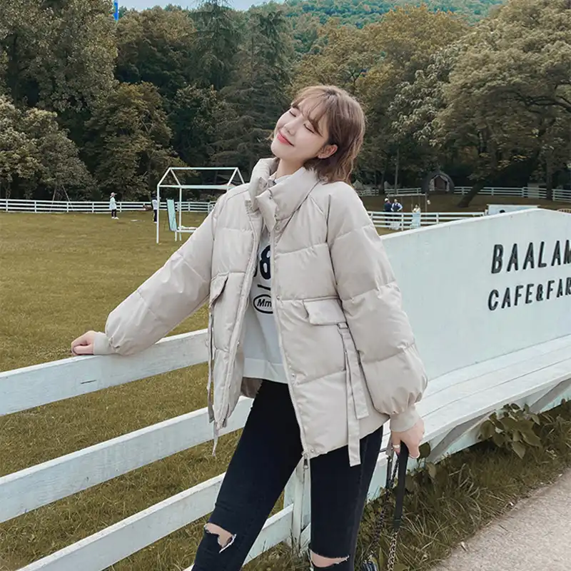 冬のファッション固体カラフルなバブルコートフグジャケット女性のための128 Parkas Aliexpress