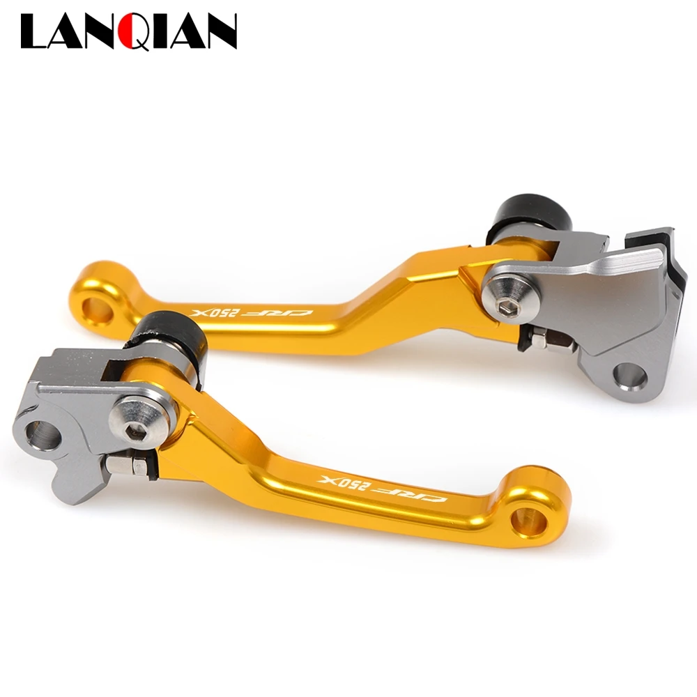 Gold CRF250X Для Honda CRF250X Dirt Bike тормозной рычаг сцепления CRF 250X 2004- 2008 2009 2010 2011 2012 2013 Аксессуары для мотоциклов - Цвет: Gold CRF250X