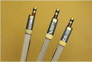 3 pcs New 4/4 Superior Brazilwood Violin bows ebony frog white Horse hair