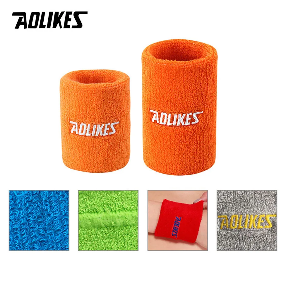 AOLIKES 1PCS Gym Protector Wristband Weightlifting Wrist Support Sport Wrist Brace Tennis Badminton Basketball Sweatbands Guard