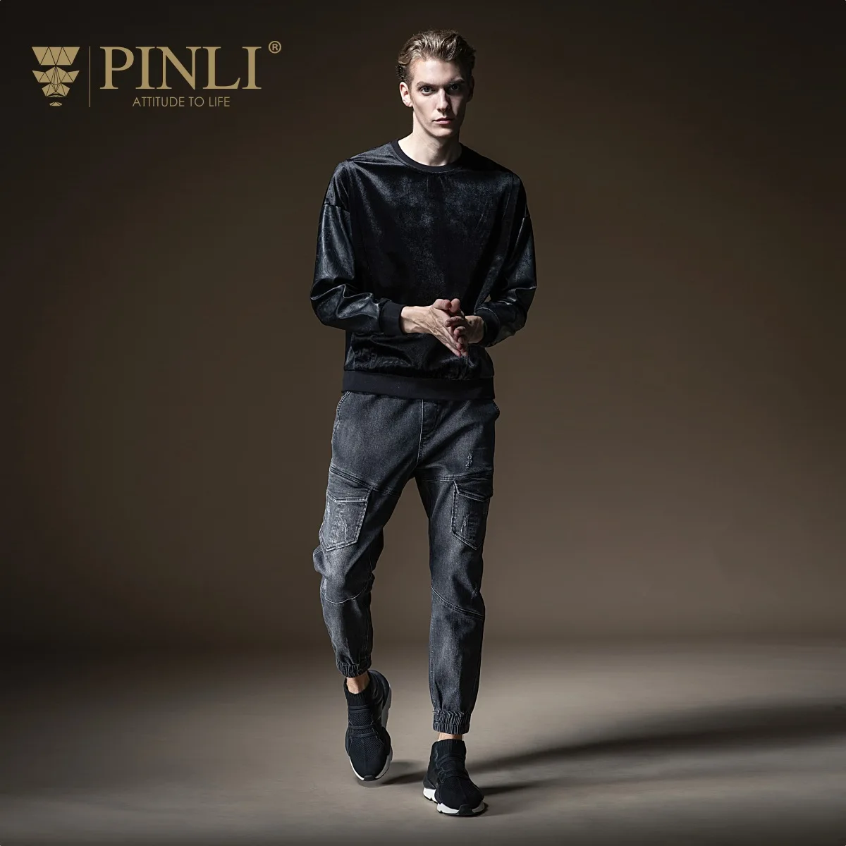 Moleton Masculino Лидер продаж, полный Moletom Linkin Park Pinli осень, Мужской приталенный бархатный повседневный костюм B193309151