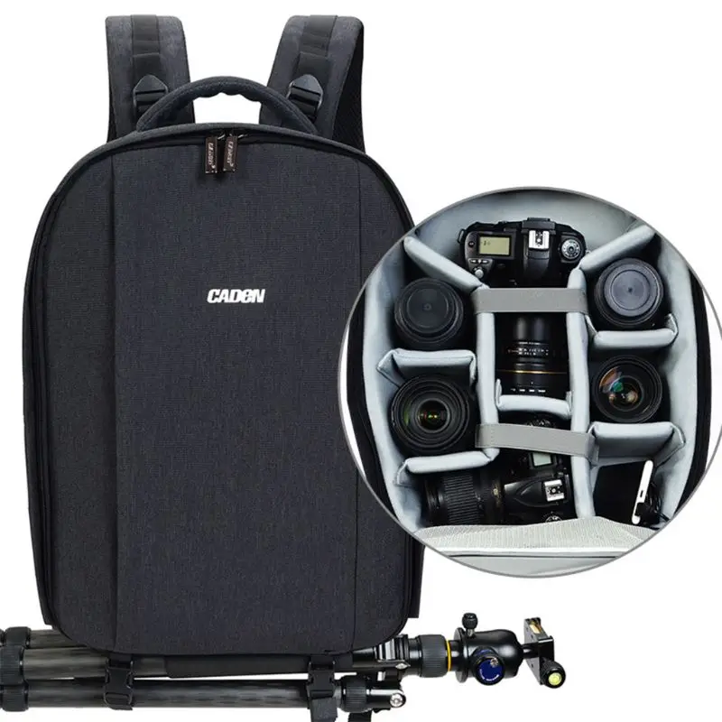 Unisex Anti Scratch Waterproof Camera Backpack Portable Photography Laptop Bag Case for Sony Canon Nikon DSLR Lens Tripod