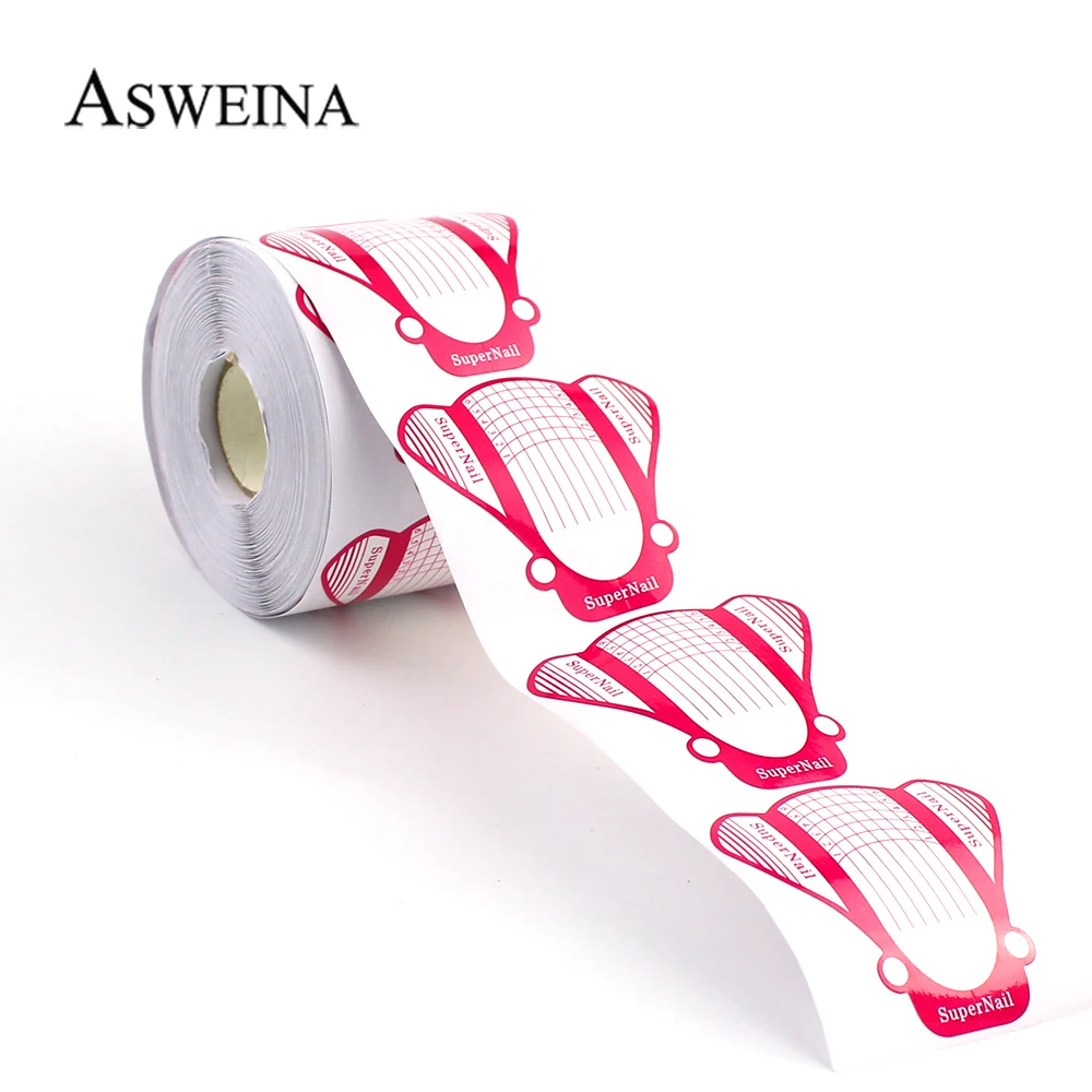 

50pcs/100pcs Nail Form Set Nail Extension Art Tools For Manicure Gel Red White French Extension Sticker Acrylic Manicure