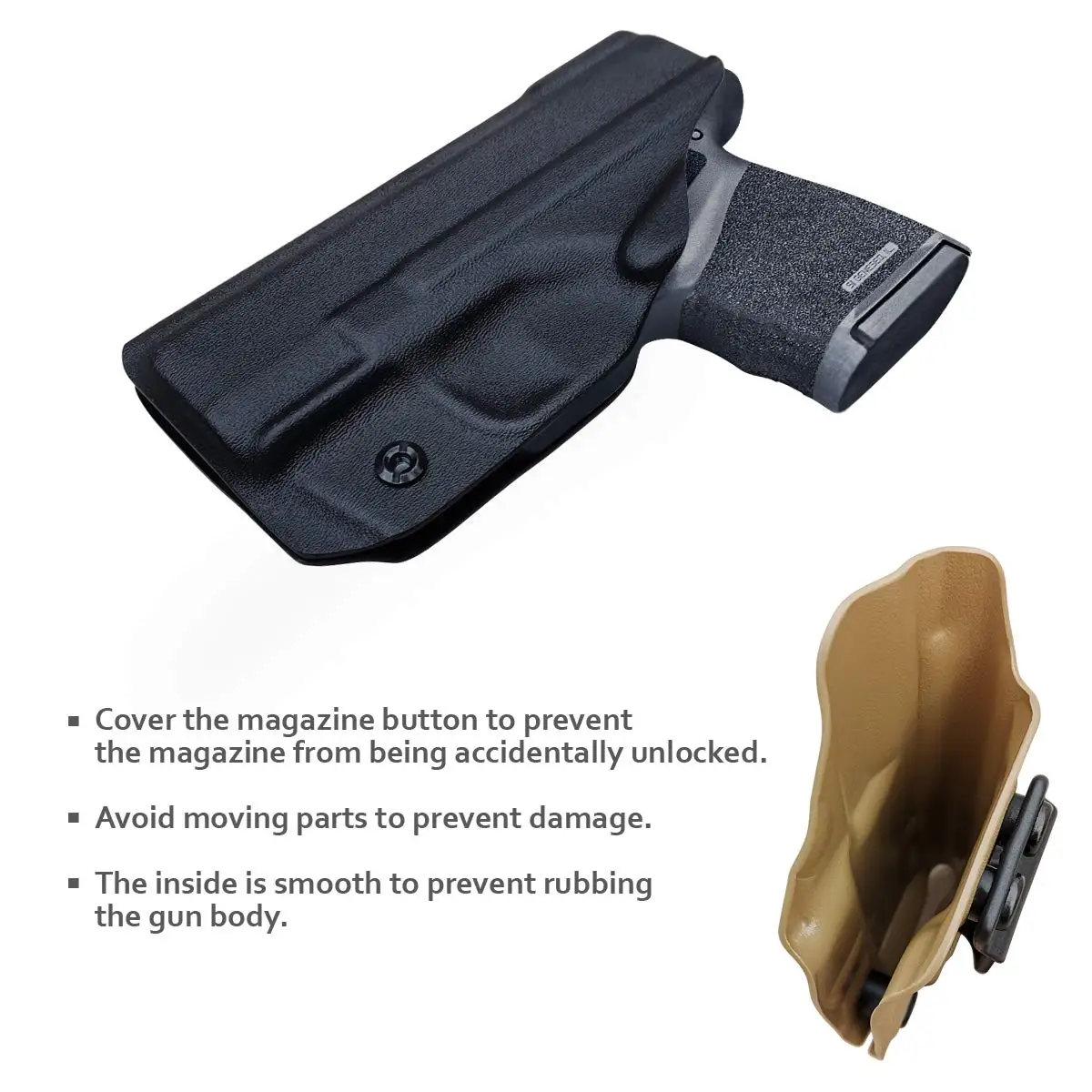 Hellcat Holster IWB Kydex Holster Custom Fit: Springfield Armory Hellcat - Inside Waistband Concealed Carry - Cover Mag