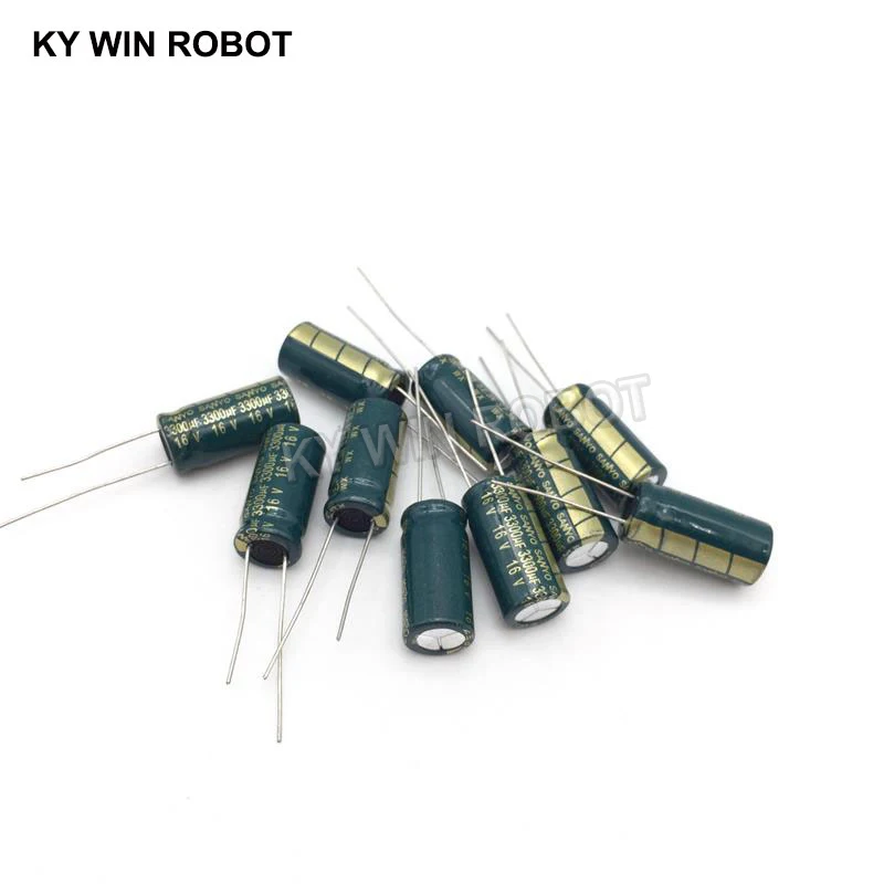 10 pcs Aluminum electrolytic capacitor 3300 uF 16 V 10 * 20 mm frekuensi tinggi Radial Electrolytic kapasitor electrolytic capacitor aluminum capacitor aluminum electrolytic capacitor
