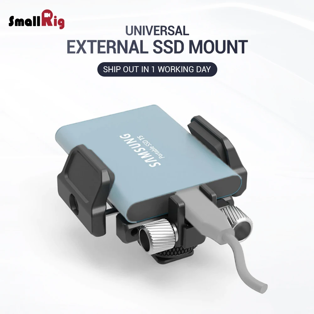  SmallRig SSD Montieren Universal Halter für Externe SSD wie für Samsung T5 SSD für Angelbird SSD2go