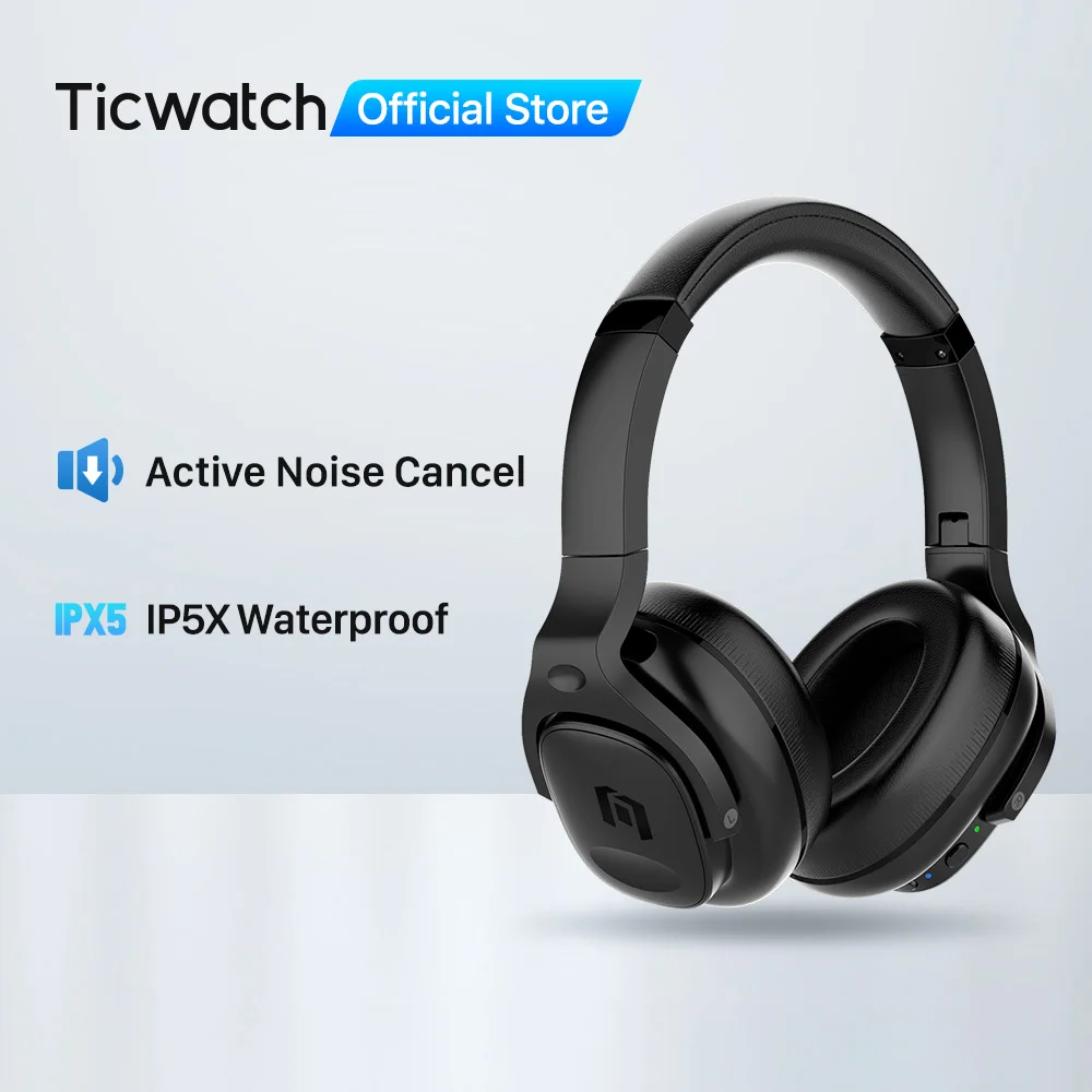 Mobvoi ANC Dual mic Active Noise Cancellation Headphones Foldable Headphones Bluetooth 5 1 30 Hours Battery Life on 1 charge