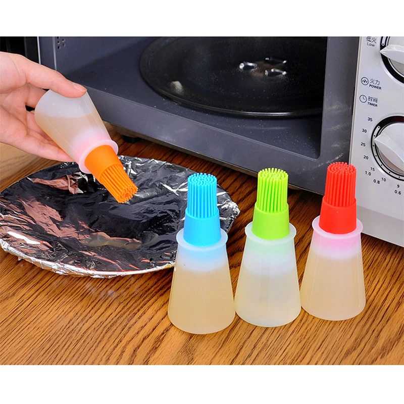 

1 pc Grill Oil Bottle Brushes Silicone Liquid Oil Pen Cake Butter Bread Pastry Brush Baking BBQ Utensil Basting Brush