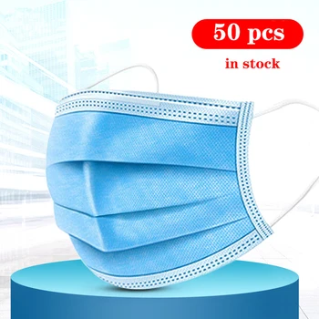 

In Stock Disposable Masks 2 5/10/20/50 PC Mouth Mask 3-Ply Mouth Face Masks