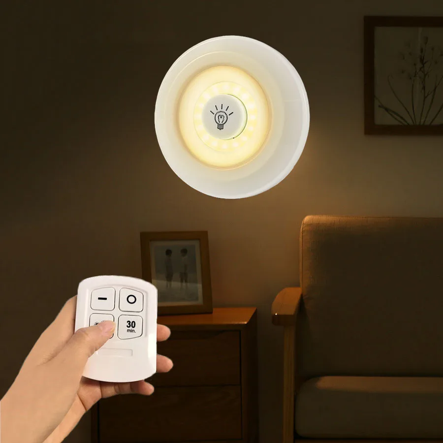 

Wireless Dimmable COB LED Under Cabinet Light with Remote Control Battery LED Closets Lights for Wardrobe Bathroom Lighting
