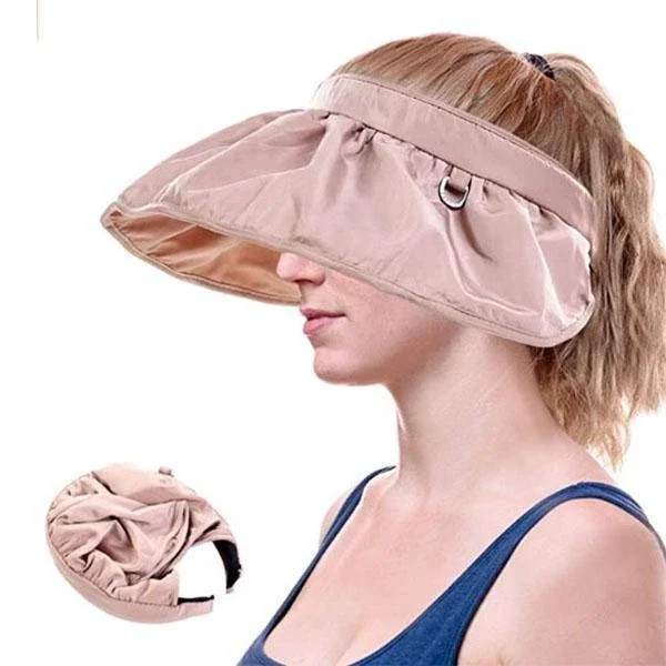 Женская пляжная соломенная шляпа складная Солнцезащитная с широкими полями Козырьки Шляпы для лета