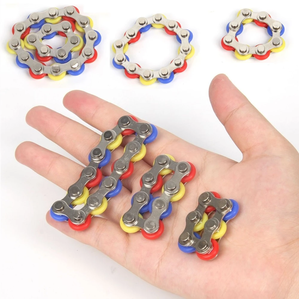 自転車チェーンおもちゃ6 8 12ノットバイクチェーンフィジェットおもちゃキーチェーンスピナーアダルトチルドレンのための自閉症adhdストレスrelif手のおもちゃ ハンドスピナー Aliexpress
