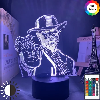 

Game Red Dead Redemption 2 Gift Acrylic 3d Lamp for Game Room Decor Nightlight RDR2 Arthur Morgan Figure Kids Led Night Light