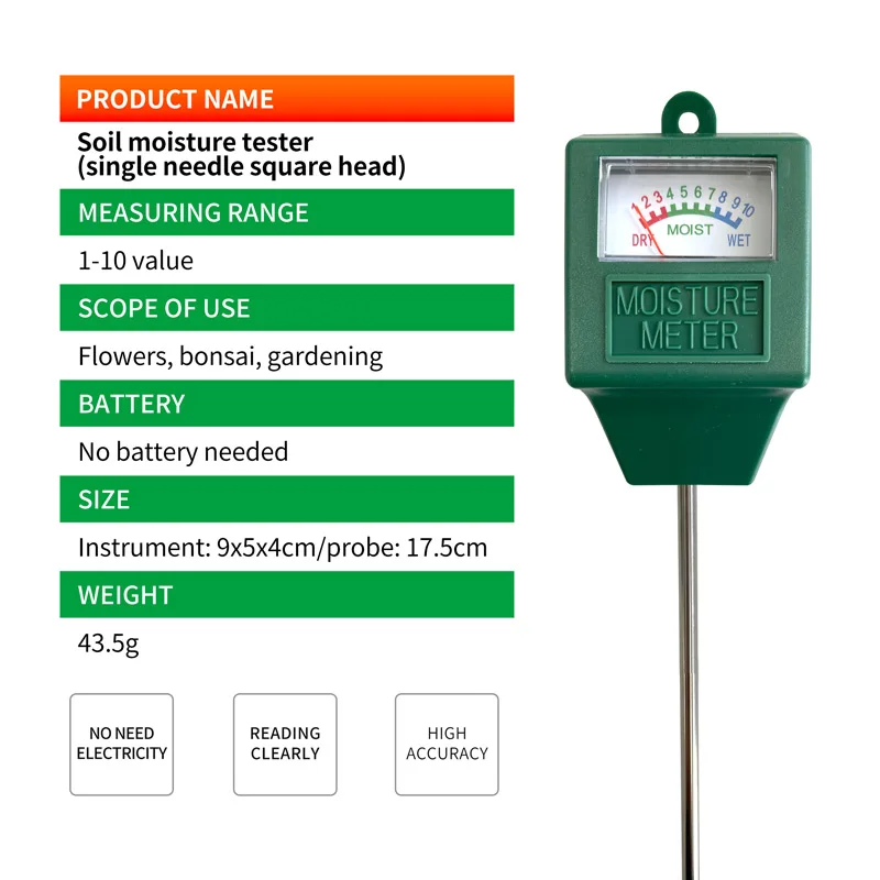 Soil Moisture Sensor Soil Tester Soil Moisture Meter Flowerpot Soil Moisture Meter Tester No battery required Soil Hygrometer in Agriculture