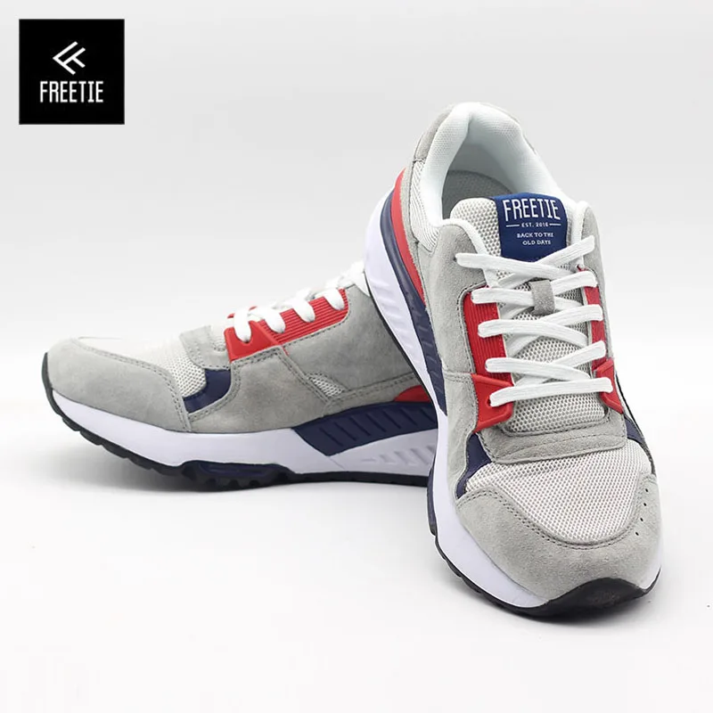 Youpin FREETIE 90 Men's Retro Sport Sneakers Casual Shoes Breathable Mesh Wear-Resistant Shock Elasticity Shoes Rubber Outsole