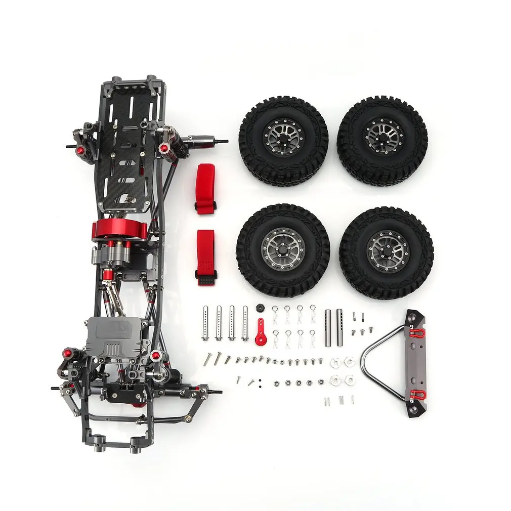

1/10 RC Car Frame Kit CNC Aluminum Alloy Car Frame Set for SCX10 AXIAL RC Crawler Climbing Car DIY Parts & Accessory